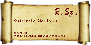 Reinholz Szilvia névjegykártya