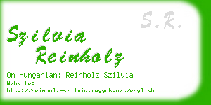 szilvia reinholz business card